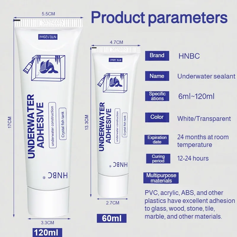 60 グラム防水シーラント透明/白防水接着剤傷つけない水槽修理水接着剤プラスチックパイプ水中シーラント