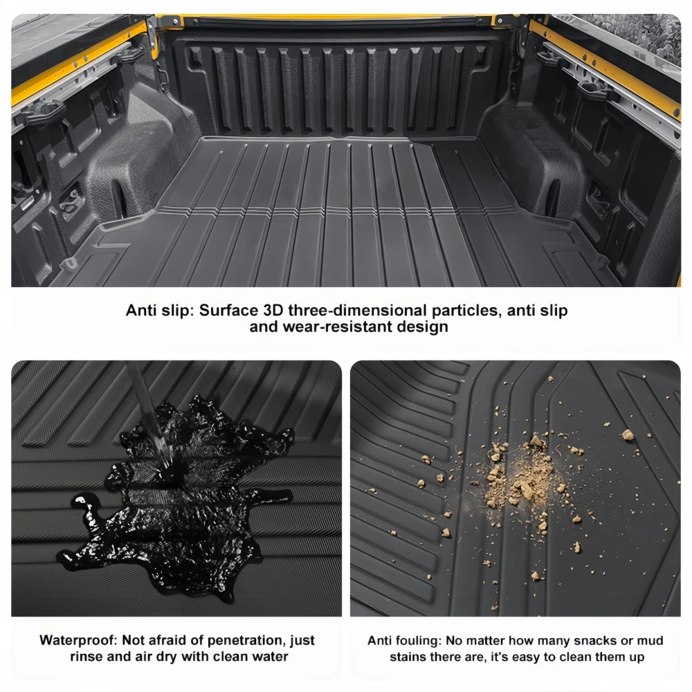 Für Toyota Hilux Revo 2015 - 2024 Rechtslenker TPE 3D-Fußmatten Kofferraummatte RHD Japan Australien Neuseeland Südafrika – Detail 2