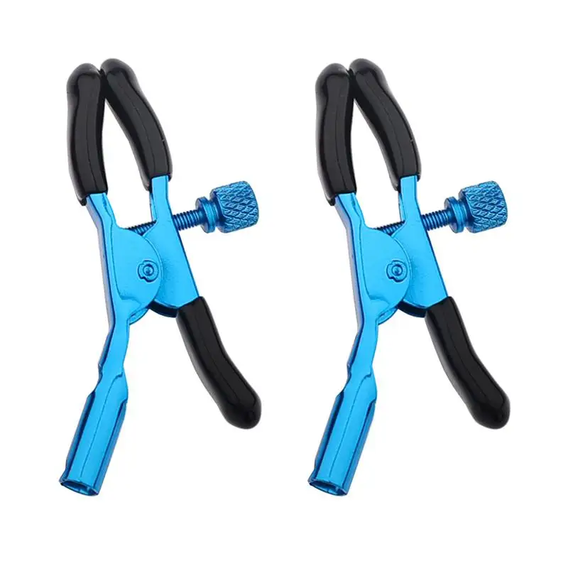 1Pair Colorful Metal Nipple Clamps Suckers for Women Teasing Sensory Sex Toys Adult Stimulating Accessories view 5