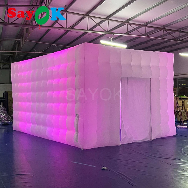 Inflatable Lighting Tent 4x6x3mh Event Room With Color Changing Lights For Event Party Trade Show