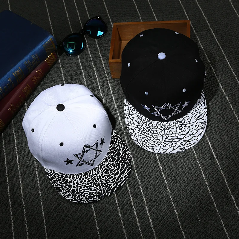 Hip Hop Style 6-Panel Structured Adjustable Size 9FIFTY Flat Visor Bill High Top End Trendy Snapback Hat Cap