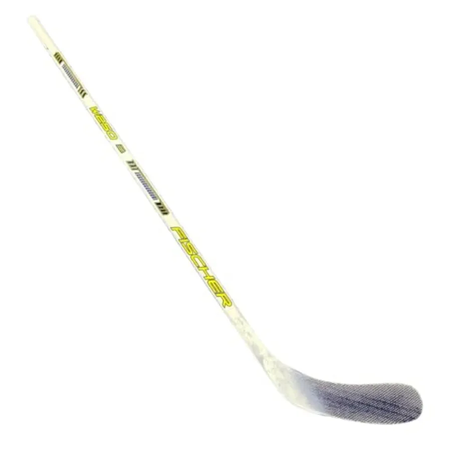 

Детская деревянная хоккейная клюшка Fischer W250 с лезвием из ABS-пластика, изогнутая (RH), бело-желто-черная