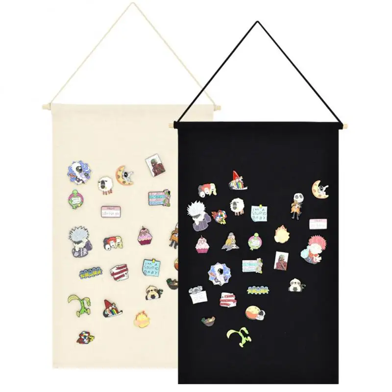 Badge Storage Display Clothe Hanging Wall Triangle Flag Brooch Board Large Brooch Storage Commemorative Box Pin Gift Collection