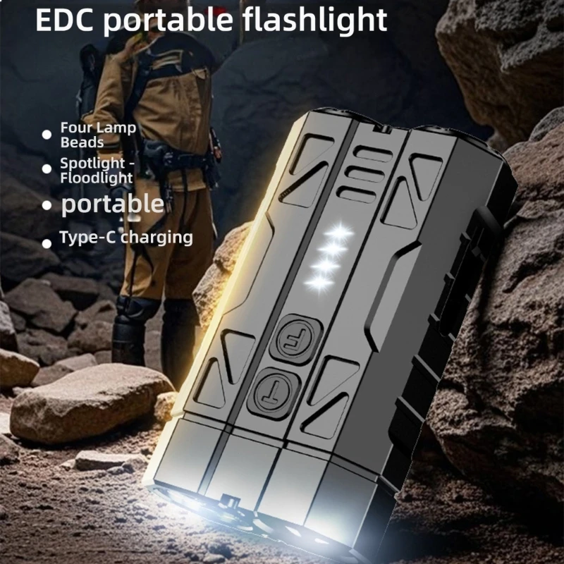 

Rechargeable Zoomable Flashlight Double Mode Base 4 Brightness Level F19E