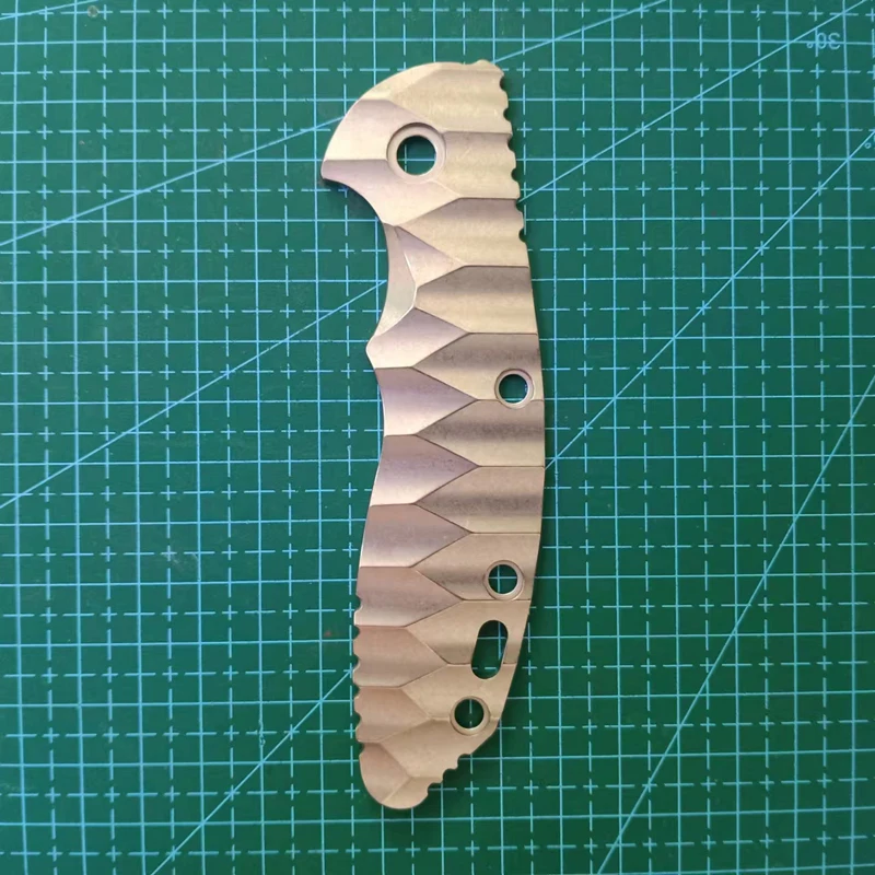 New 1PC TC4 Single Sided Patch for Rick Hinderer Knives XM18 3.5 Wavy Pattern