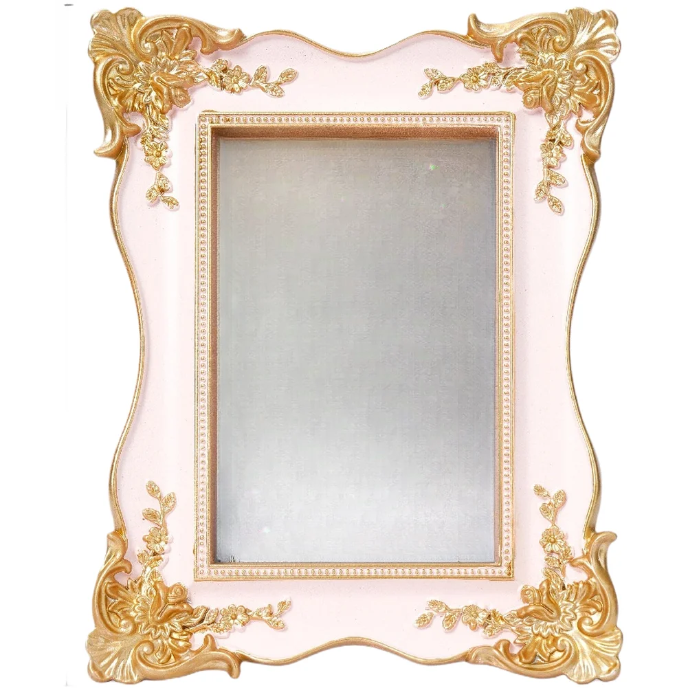 Resin Photo Frame with Elegant Raised Floral Design Suitable for 4x6 Inch Photos in Residential and Office Areas