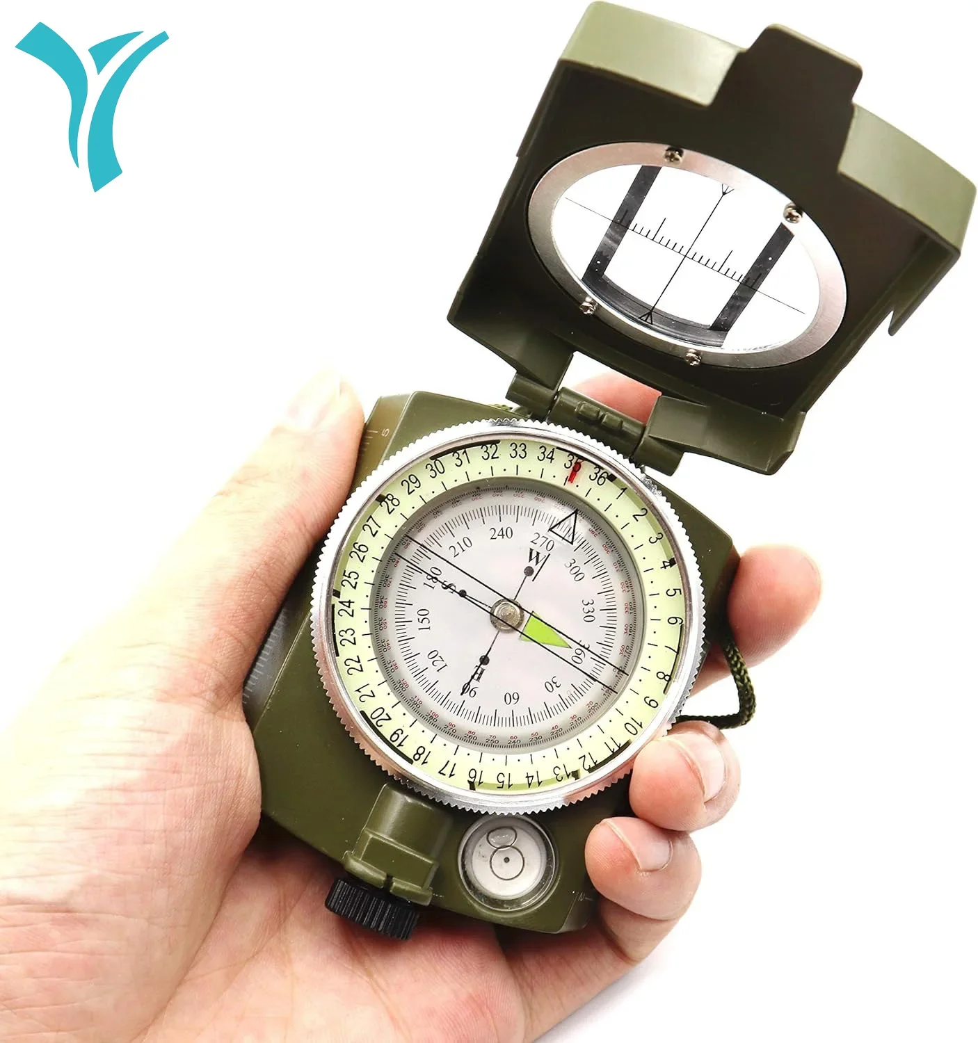 Multifunctional Tactical Survival Military Compass | Waterproof & Impact Resistant | Lensatic Sighting Compass for Hiking