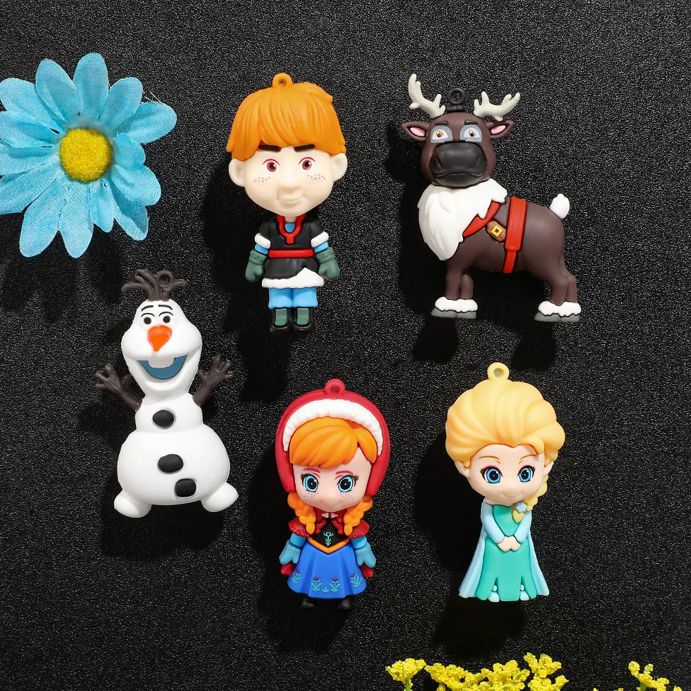 المجمدة إلسا آنا أنيمي الأجهزة الطرفية الإبداعية ثلاثي الأبعاد لينة الغراء مغناطيس الثلاجة عالية القيمة الديكور الهدايا بالجملة #1