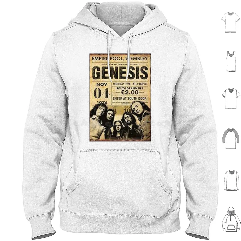 Best Selling Of Genesis Band Hoodie cotton Long Sleeve King Crimson Progressive Band Peter Gabriel Genesis Band Phil