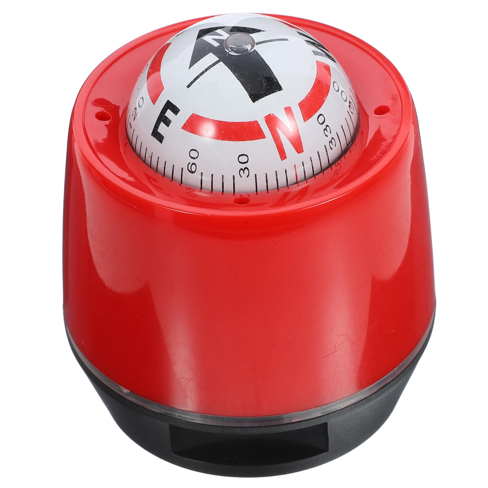 

Red Car Dashboard Compass Ornaments Self Adhesive Guide Ball ABS Material Navigation Directions Car Boat Marine Decor