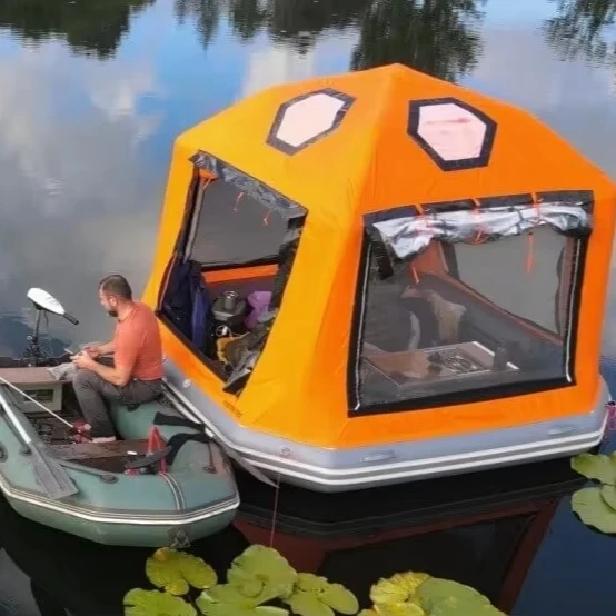 Compact Inflatable Water Camping Tent for Quick Assembly, Windproof, Leak-Free Setup
