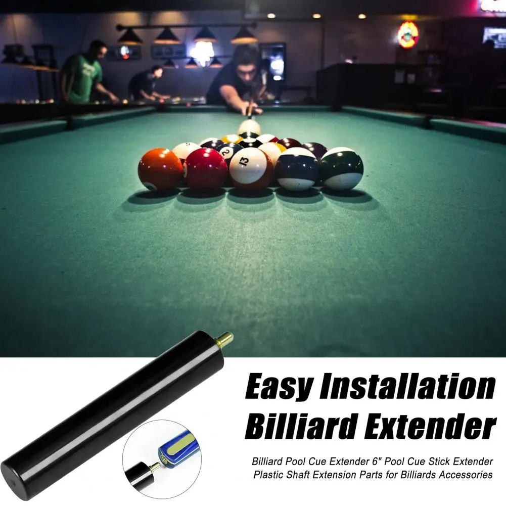 

Портативный удлинитель бильярдного кия, 6-дюймовый удлинитель бильярдного кия, пластиковые удлинители вала для аксессуаров для бильярда