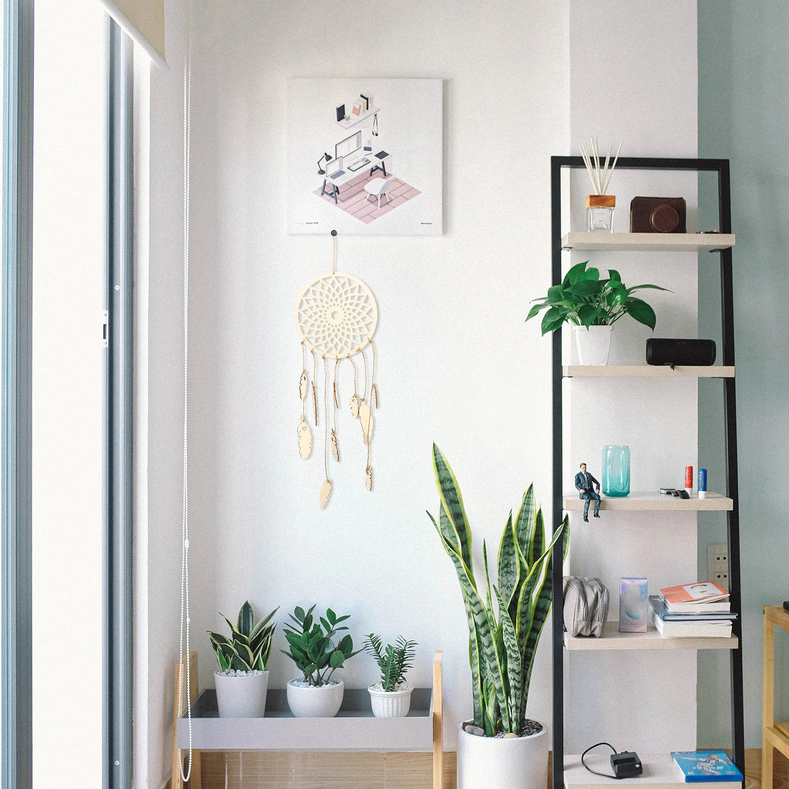 

2Pcs Wooden Dream Catcher Diy Kit Unfinished Dreamcatcher Accessories For Diy Wall Catcher Projects
