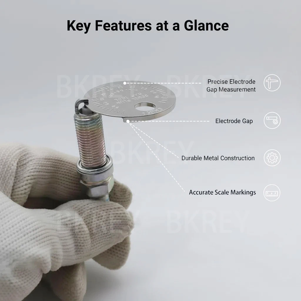 

1 шт., 0,6-2,4 мм, монета-тип, измерительный инструмент для измерения зазора свечи зажигания, диапазон 0,02-0,10 дюймов, измерительный инструмент для измерения калибра свечей зажигания