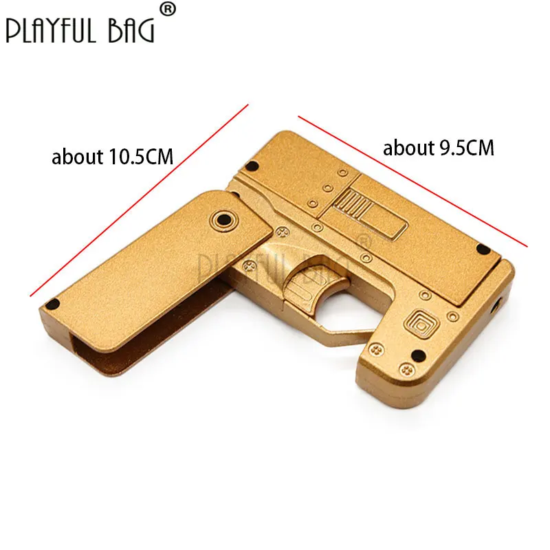 Playful bag Folding Toy Gun Soft bullet Mini Mobile phone model Portable Boys cool toys Decompression Kid\'s birthday gift QG162S