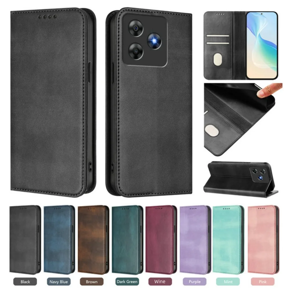 Чехол-книжка RFID из кожи для Blackview Wave 10, Blackview Shark 9, Blackview Wave 9C, 8C, 8 C, 7C, 10 Wallet Funda