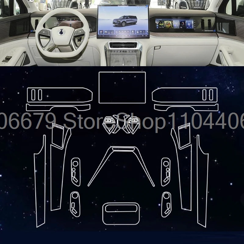 

TPU screen protective film For Denza N9 2025 2026 Car GPS Navigation Screen Protector Auto Interior Car Accessories