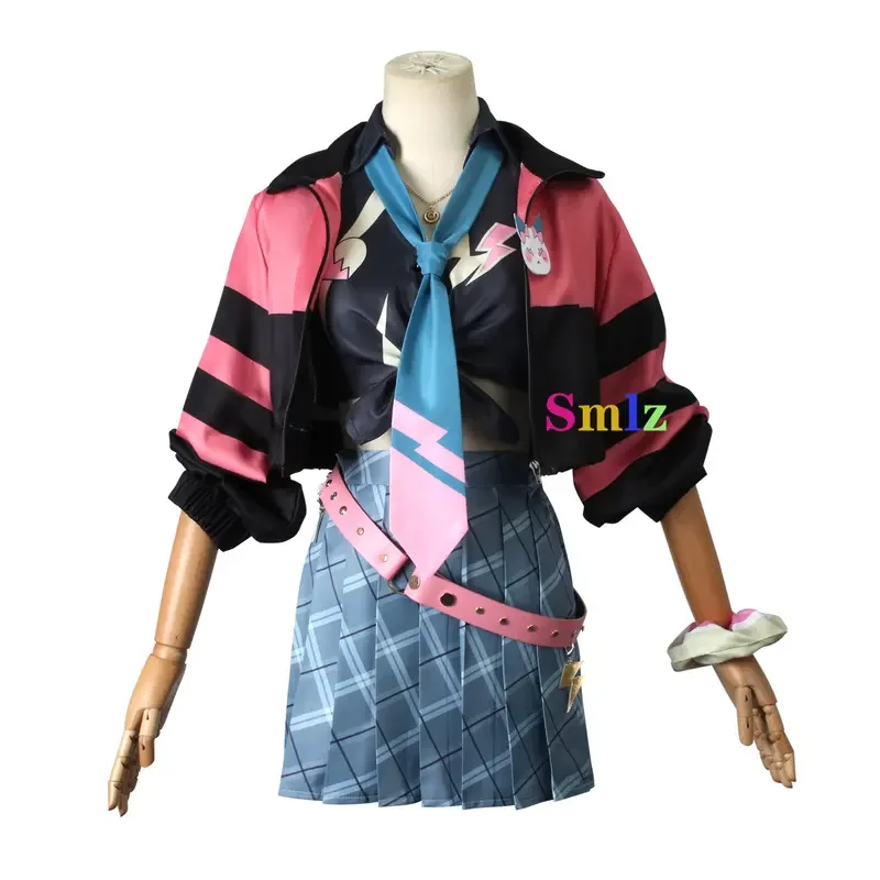 Kotoka Torahime anime virtual cosplay wig cool suit vtuber girl jackets visor accessories luxiem rode set