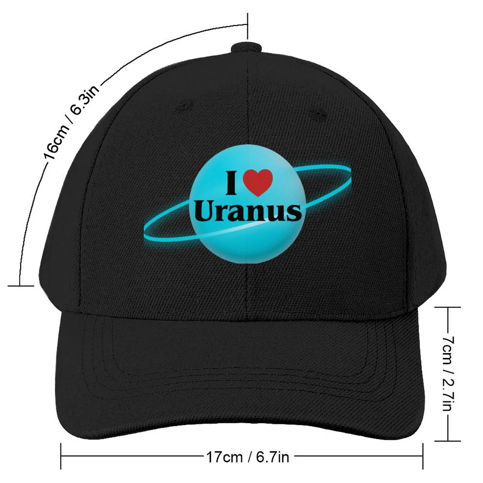 I Love the Planet Uranus Baseball Cap Hat Luxury Brand Cosplay Female Men's