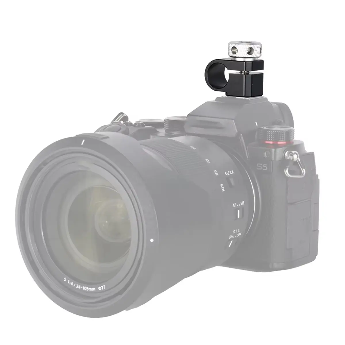 15mm Rod Clamp with Cold Shoe Hot Shoe Adapter Rig Stabilization for Follow Focus, EVF Mount