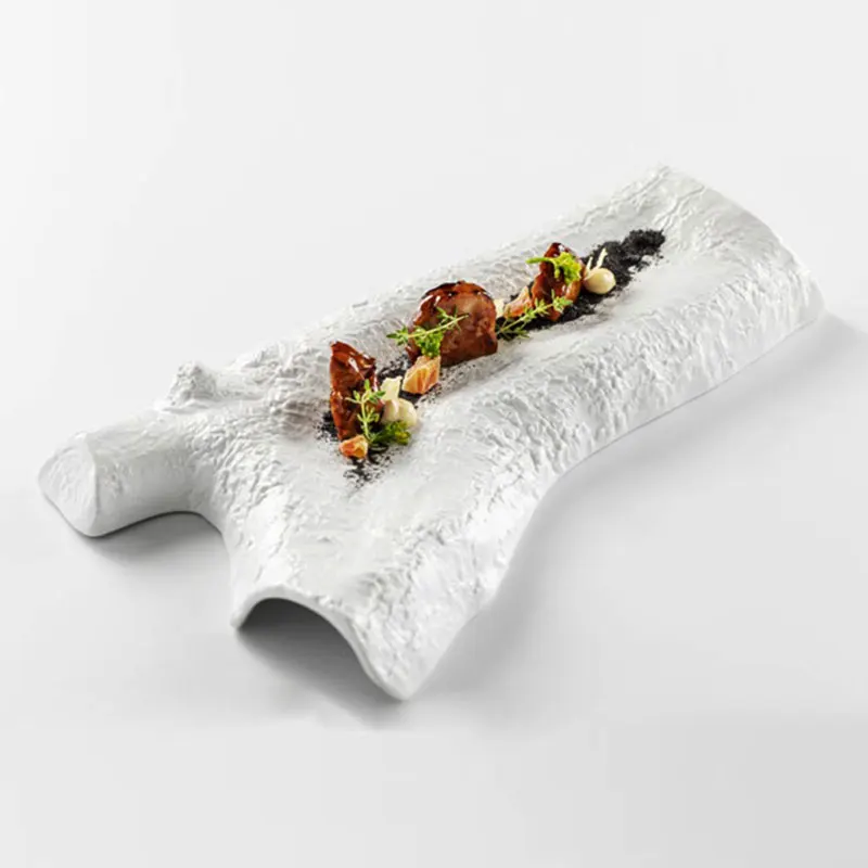 

Restaurant Pure Color Special-shaped Artistic Conception Dish Tree Branch Western-style Dish Molecular Cuisine Tableware Plate