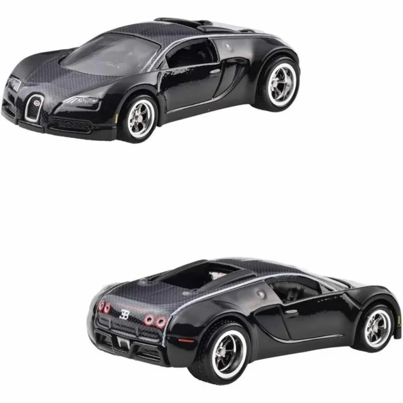 Mattel Original Hot Wheels HKF52 Premium 2-Pack Bugatti Veyron / '16 Bugatti Chiron Cars Model Toys