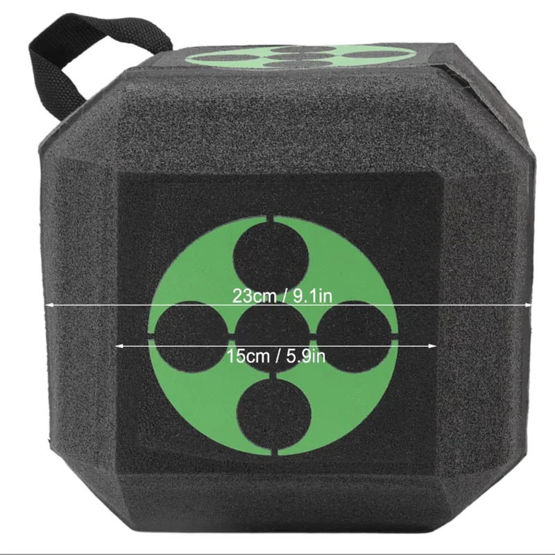 3D Archery Target Large Dice Cube 22cm Foam Arrow Target for Hunting Shooting Indoor Outdoor Archery Arrow Target with Handle