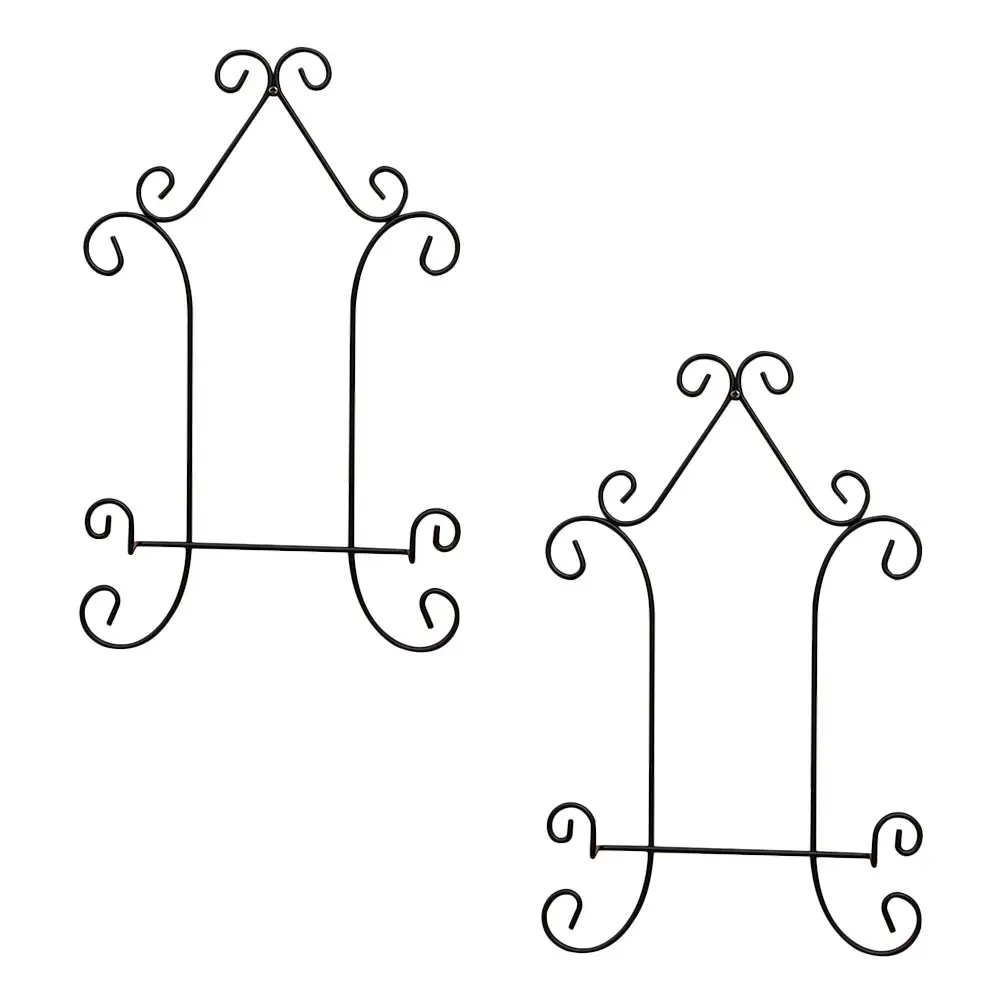 

2pcs Easel Wall Display Rack Plate Stand Holder Wall-Mounted Rack Multi Functional Home Decor Organizer Storage