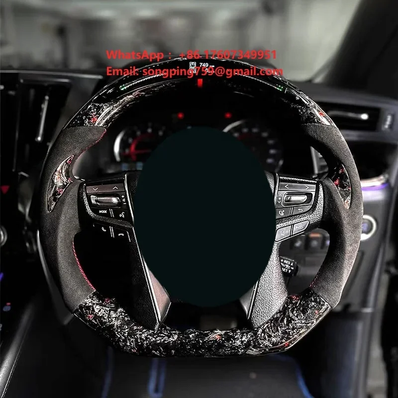 Part Racing Forged Carbon Fiber Led Steering Wheel Heart Steering Wheel Custom Steering Wheels for Toyota Alphard