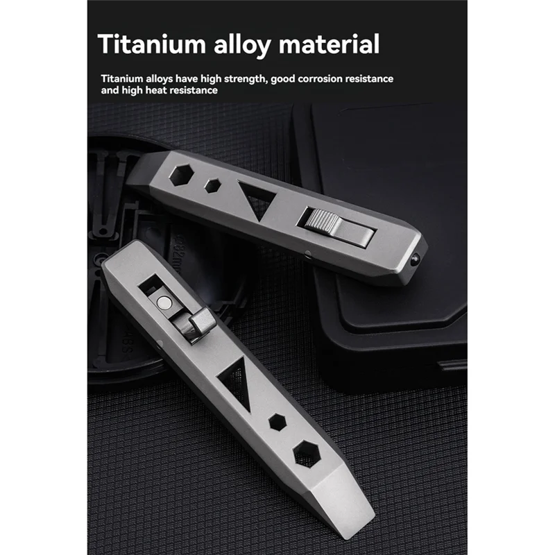 A74E-Pry Bar Multifunzionale in lega di titanio Unibody Pocket Strumento portatile Apribottiglie Finestra rotta per esterni