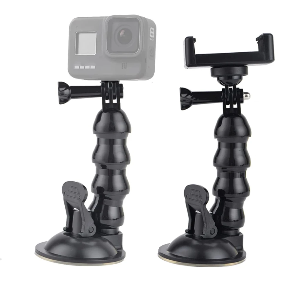 Windshield Suction Cup Car Mount Bracket Flex Clamp Arm For GoPro hero 10 9 8 DJI Mount for Smartphone Action Camera Accessories