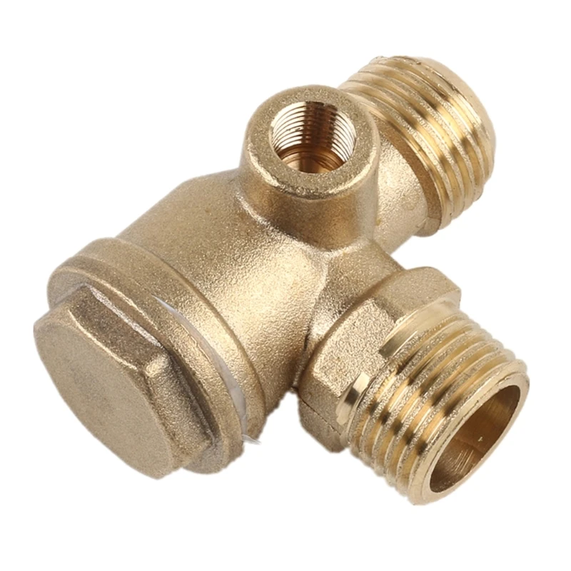 

Air Compressor Check Valves 3Port Male Thread Check Valves Pipe Connection Tool Pneumatic Accessory Corrosion Resistance