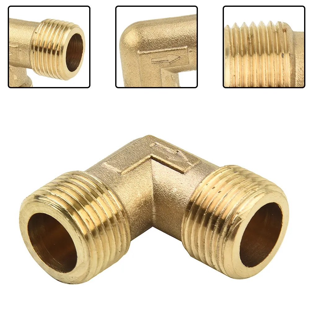 Pipe Joint Elbow Coupler 1pc Tool 90 Degree Accessory Adapter Air Compressor Assembly Brass For Air Compressor