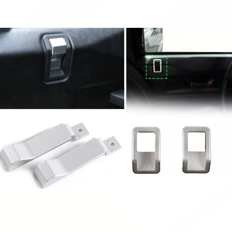 

2Sets Door Handle Bolt Lock Pin Trim Aluminum Alloy Replace For Land Rover Defender 2Dr 2004-19 Car Interior Accessories