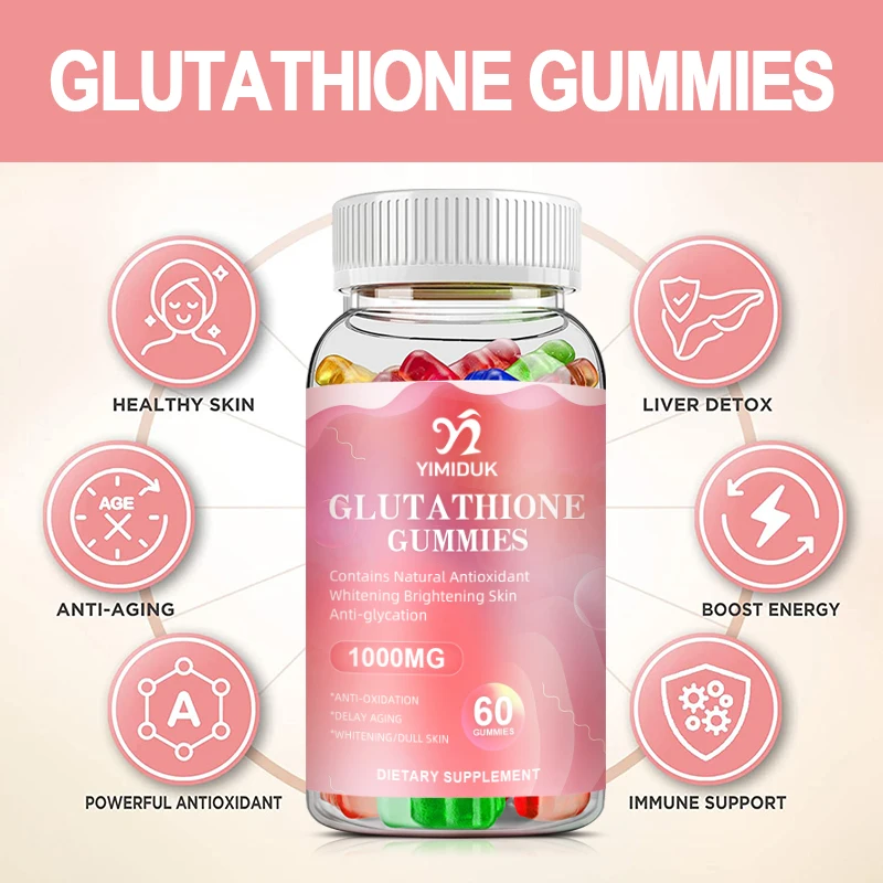 Glutathione Collagen Gummy Whitening Anti-Aging Skin Glow Collagen Vitamins Beauty Gummies