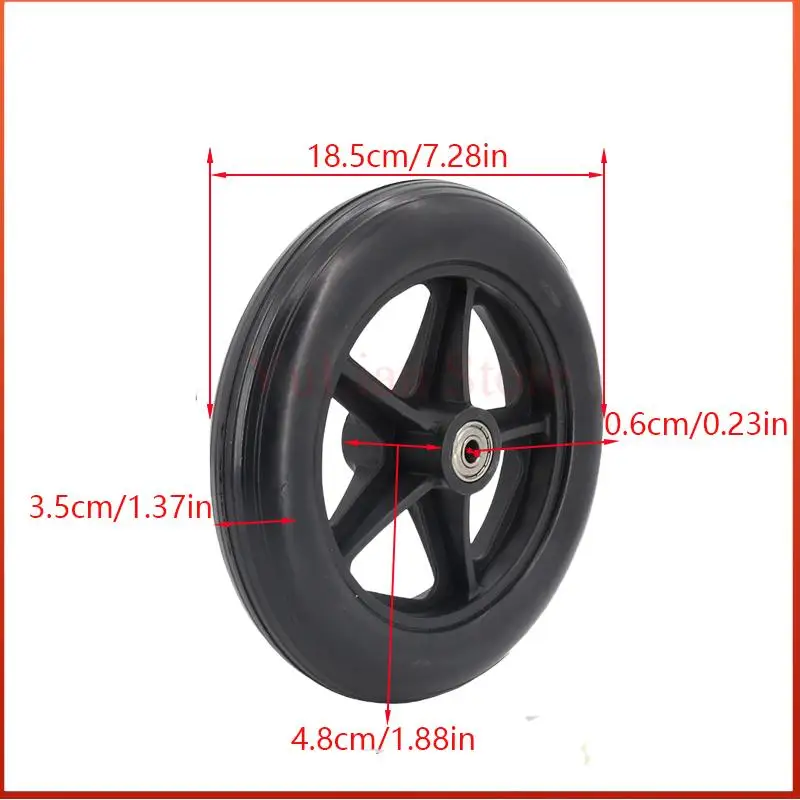 NEW Durable 6/7/8/10Inch Shopping Cart Wheels Anti Slip Replacement Travelling Trolley Caster Wear-resistant Solid Tire Wheel