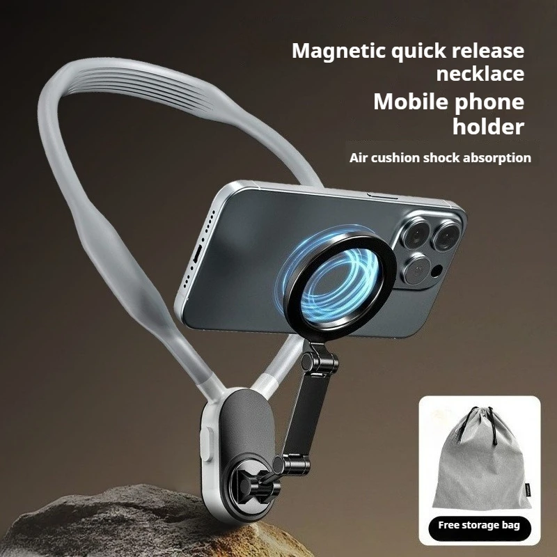 

PyroGraphy Mobile Phone Magnetic Silicone Neck Bracket Sport Perspective Chest Shooting Cycling Fishing Fixed Holder for Vlogger