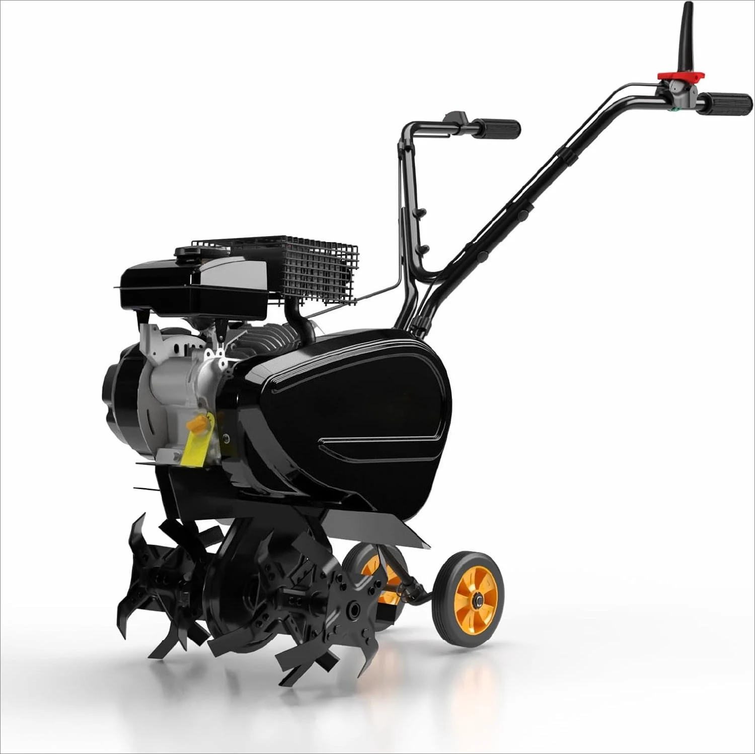 

Культиватор с передними зубьями для садоводства, 79-кубовый 4-тактный бензиновый двигатель, регулируемая ширина обработки почвы 9-17 дюймов, зубья из кованой стали