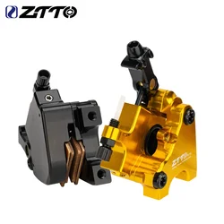 ZTTO Road Bike Hydraulic Disc Brake Flat Mount Brake v5.0 Gravel Caliper 140 160mm CNC Bicycle Mechanical Wire Center Rotor Lock