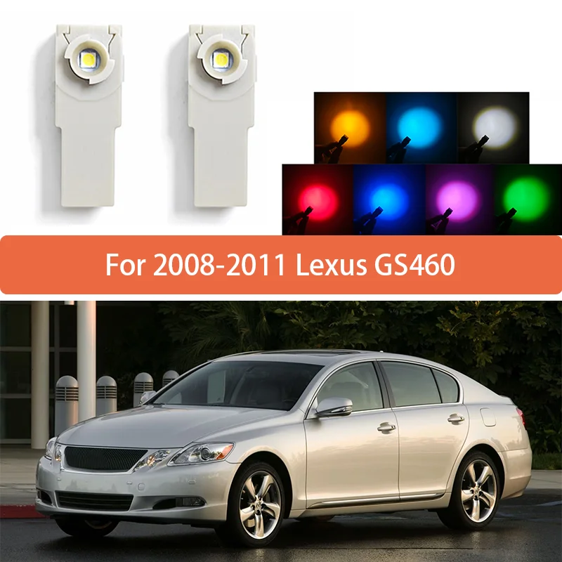 For Lexus GS460 2008-2011 LED Interior Foot lamp With Wire Interior Decorative Lights Illuminator Connector Glove Box Lamp