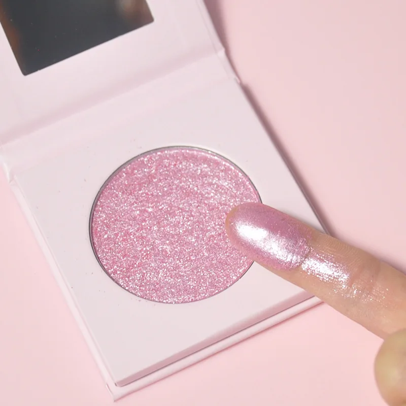Marcador de maquiagem logotipo personalizado cosméticos única paleta rosa brilho creme glitter destaque atacado sombra suave vegano 10 peças