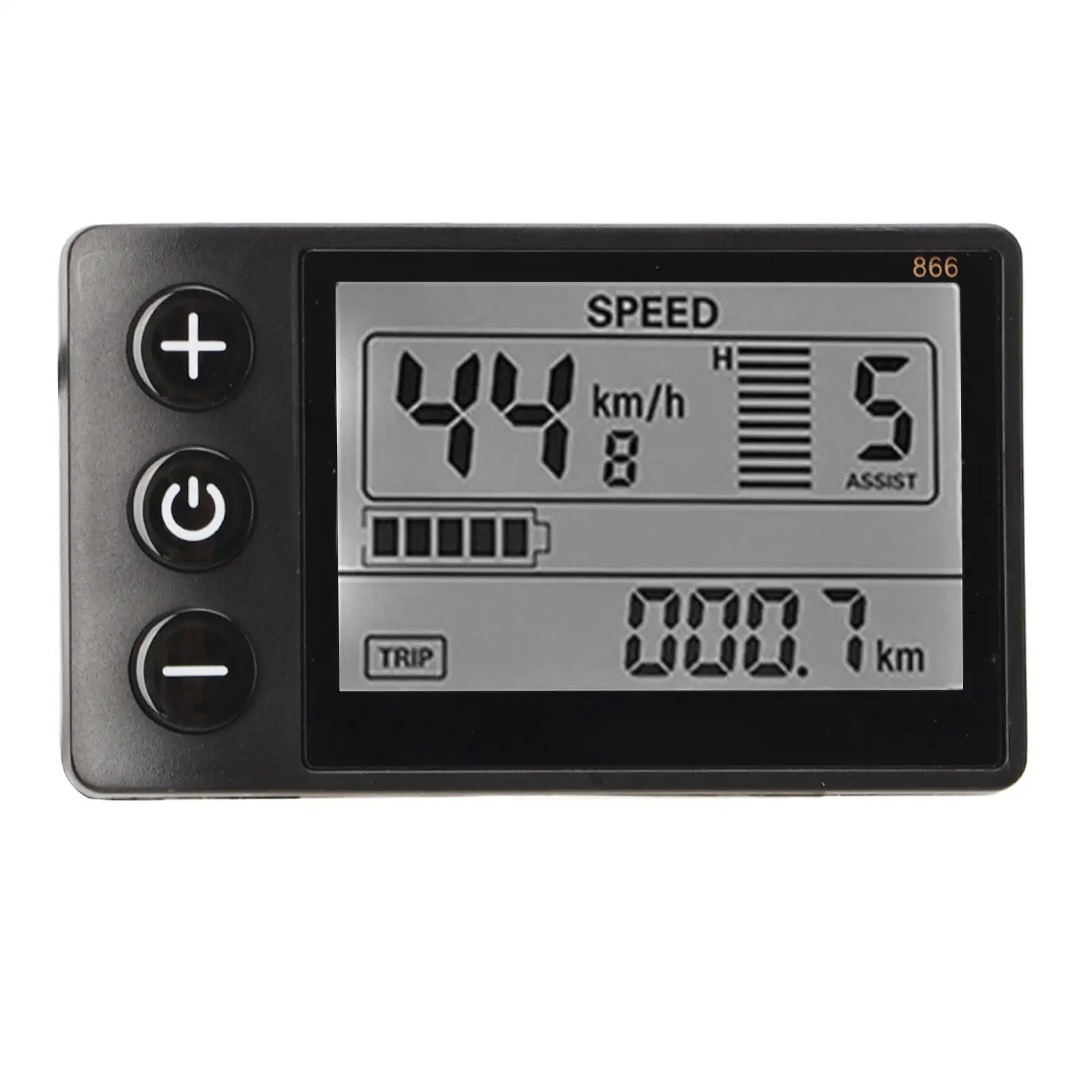 Electric Bike LCD Display Meter 24 60V with Waterproof Plug for 22 .2mm Handlebars