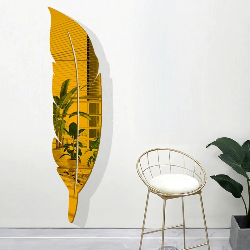 Big Irregular Mirror Floor Accessories Girls Sticker Decoration Art Mirror Modern Living Room Espelhos Living Room Decorations