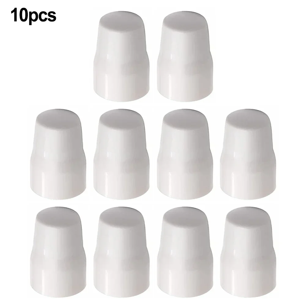 4-10pc Radiator Valve Cap Easy Push-Fit Replacement Valve Cover White ABS Plastic Long-lasting Performance Home Improvement