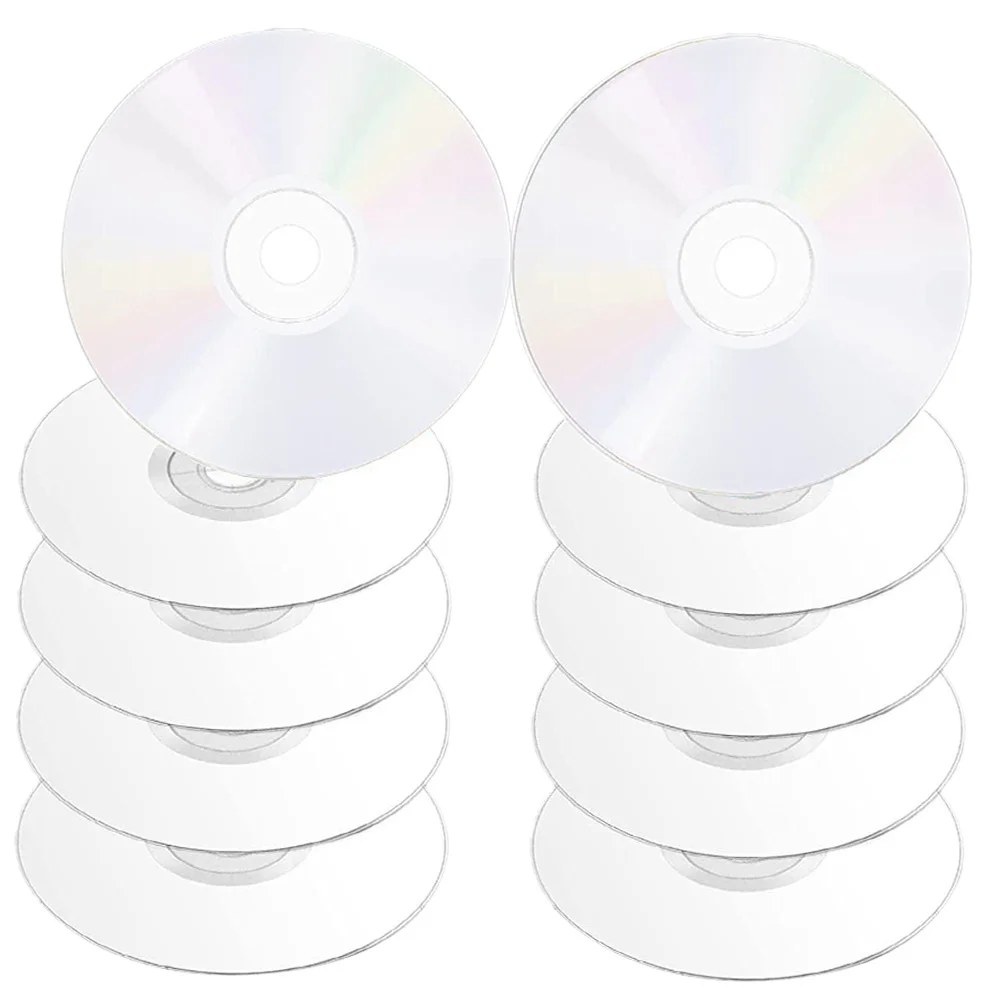 10 pezzi dischi Cd per uso domestico fai da te bordi lisci materiale artigianale d'arte durevole e sicuro per dischi Cd Cds trasparenti per pittura fai da te