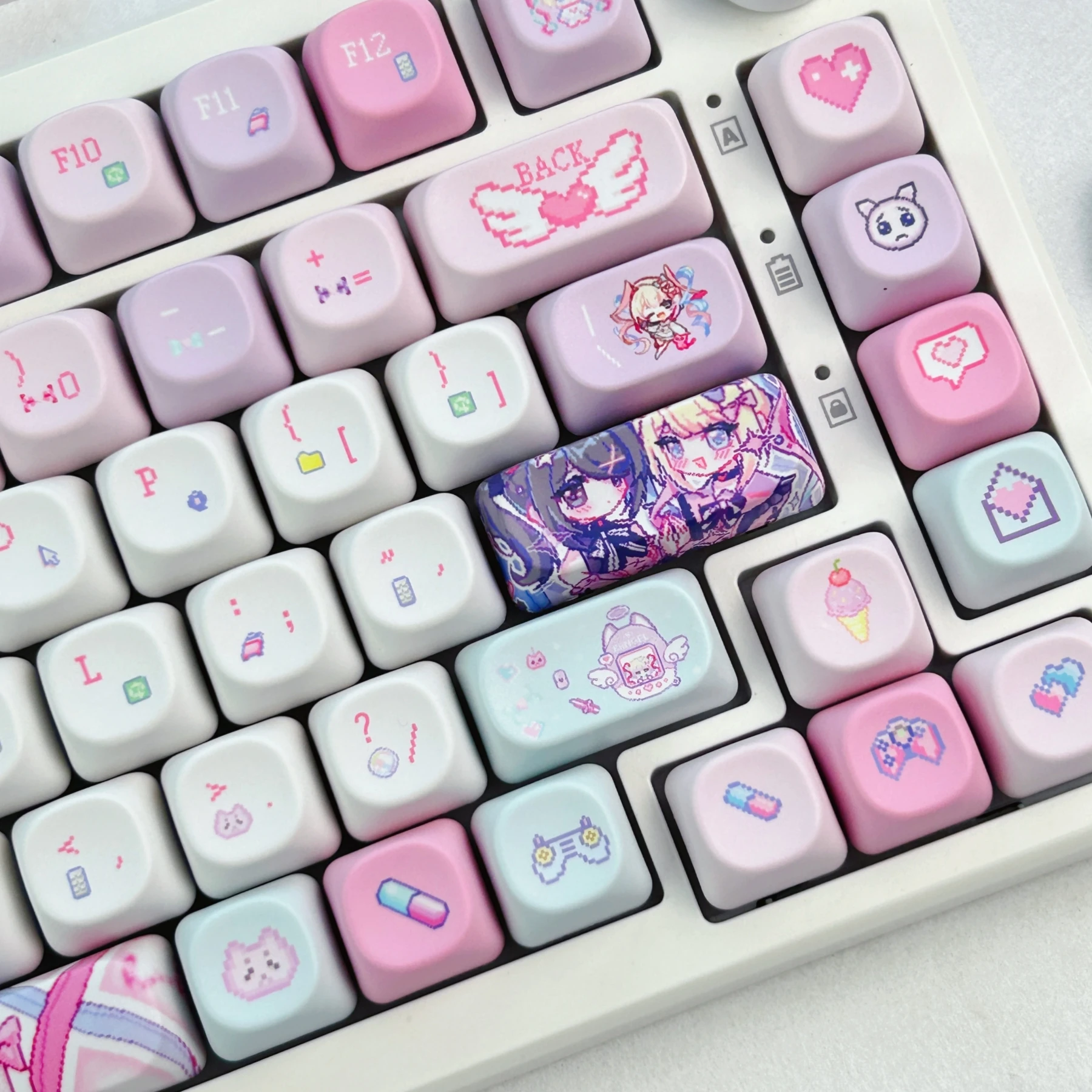 MAIMOOO Needy Girl Overdose Keycap Korean/Russian MOA Cherry Cute KAngel Pixel Style Anime Game Keyaps for Mechanical Keyboard - view 3