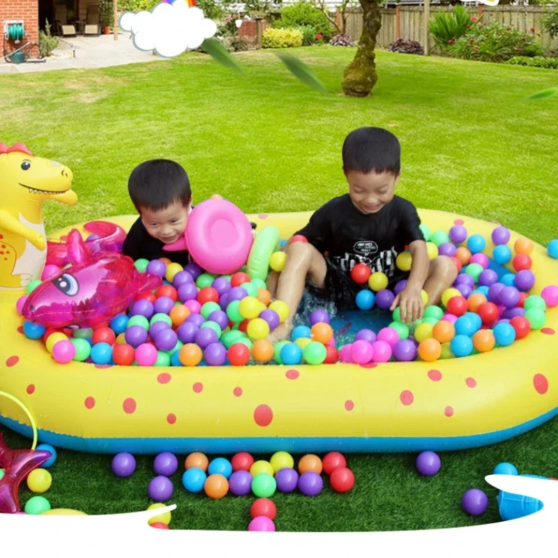 1,7 m Schwimmbad, aufblasbarer Dinosaurierbrunnen, Badewanne im Freien, Delphin-Sprinkling-Spielmatte, Kinder-Wasserspielzeug für den Sommer