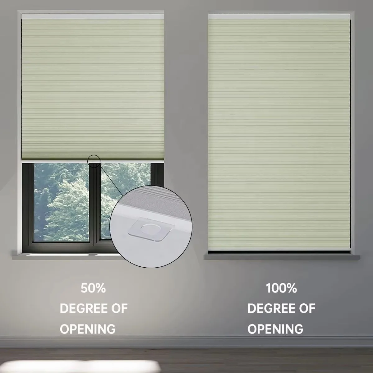 Wholesale Factory Price Heat Insulation Waterproof Reduce Noise Easy Install Manual Honeycomb Blinds For Kitchen