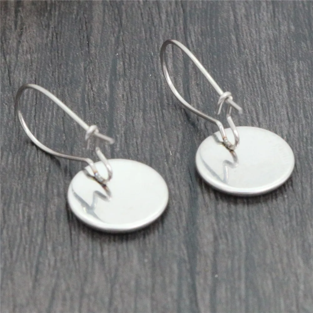 ( No Fade ) 12mm 10pcs Stainless Steel DIY French Lever Back Earrings Blank/Base,Fit 12mm Glass Cabochons,Buttons