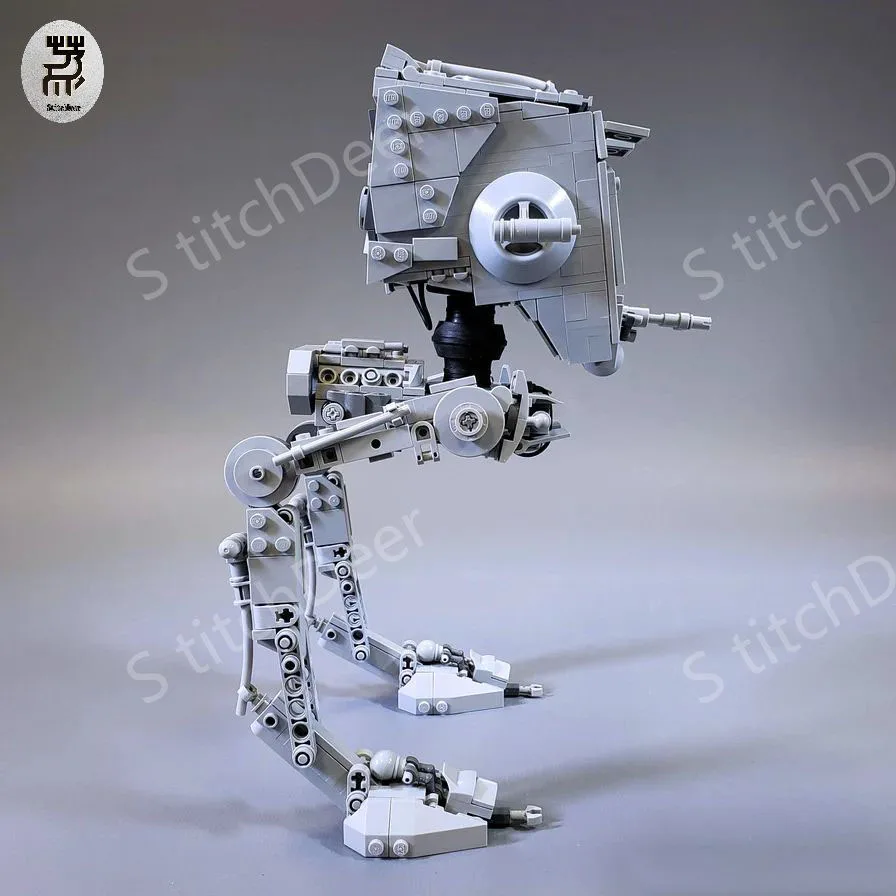 836PCS MOC AT-ST Small Chicken Robot Armored Weapons Figure Scale Building Blocks Assemble Model Toy Brick New Year Holiday Gift